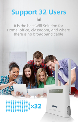router móvel de 2.4Ghz 300Mbps 4G LTE WiFi para a casa do rv com porta usb forte SIM Card Slot do sinal