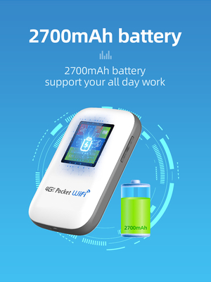 O router 4G móvel de MIFI com o modem de WiFi do bolso da tela 2700mAh-3000mAh destravou