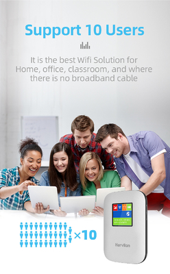 O router 4G móvel de MIFI com o modem de WiFi do bolso da tela 2700mAh-3000mAh destravou
