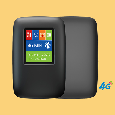 o router 4G móvel do ponto quente de WIFI do bolso 3000mAh com preto da tela destravou