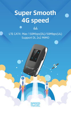 4 router do wifi 4G LTE MiFi do indiction do diodo emissor de luz com a bateria 3000mAh