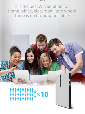 150Mbps router móvel de alta velocidade do ponto quente 4G Lte para a bateria do curso 2100mAh