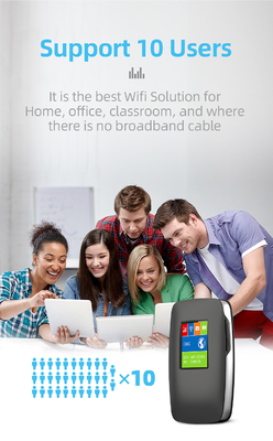 ponto quente sem fio de WIFI do router de 3000mAh 4G LTE MiFi com a faixa internacional do painel LCD